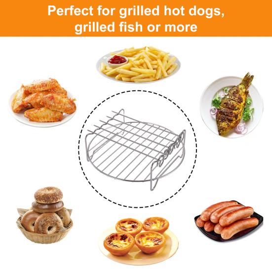 2шт решетка для фритюрницы для духовки из нержавеющей стали, двухслойная