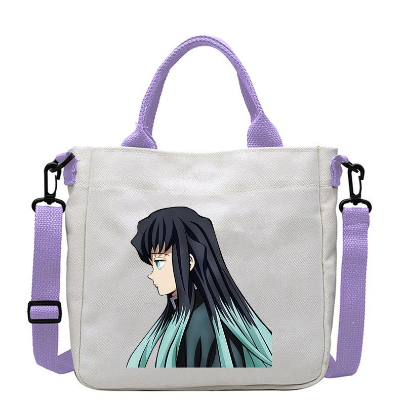 Японские мультфильмы комиксы Клинок, рассекающий демонов: Kimetsu no Yaiba - Муичиро Токито Печать на холщовой сумке 7547