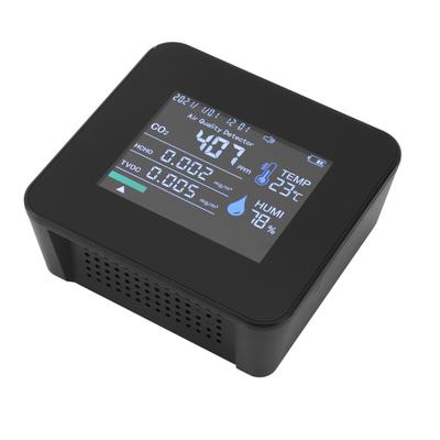 9 In 1 Indoor Air Quality Monitor PM2.5 PM10 PM1.0 CO2 HCHO TVOC Temperature Humidity Time Display Air Quality Tester
