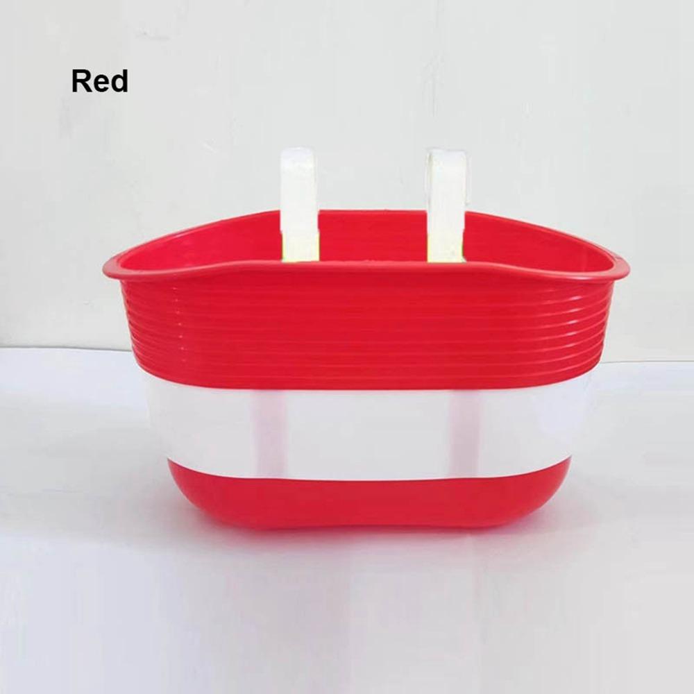 Детали Детская велосипедная корзина Пластиковая корзина на руль детского самоката Аксессуары для горного велосипеда