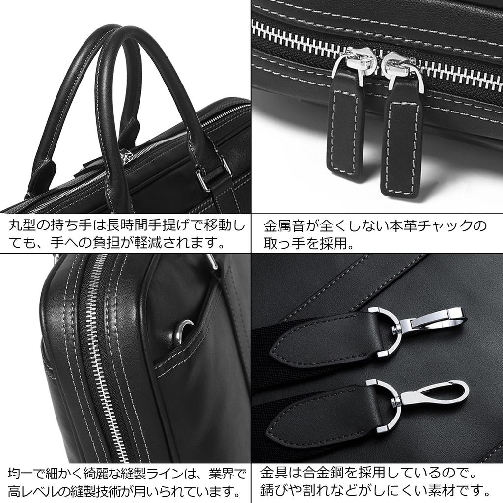 Мужская деловая сумка Achiyu из натуральной кожи, самоподдерживающаяся, 2-сторонняя, формата A4, большой вместимости, кожаный портфель, идеально подходит для поиска работы, деловых поездок,