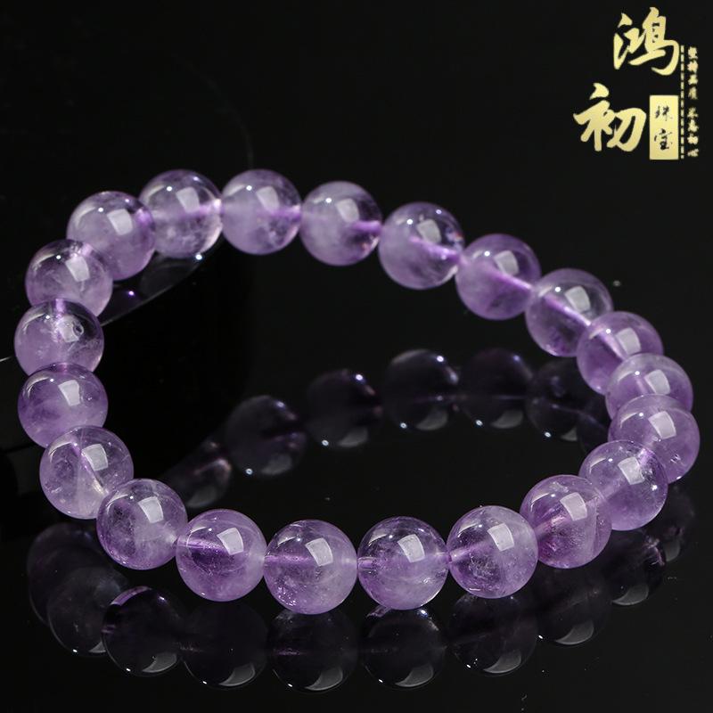 Браслет из натурального аметиста Hongchu Crystal, круглые бусины, Браслет Hongchu Crystal, суперсемицветный аметист, чаша сокровищ