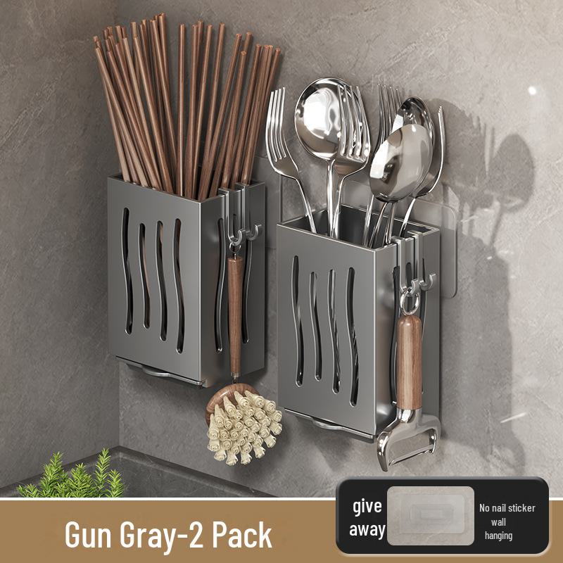 Настенная кухонная сушилка и ящик для хранения палочек и ложек