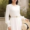 White Imitation Pearl Faux Pearl Belt Polyester Waist Chain Gifts Elastic Belt  For Women