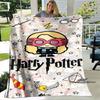 Cute & Kawaii-Style 3D Printed Blanket — Harry Potter Theme: Warm and Cozy Flannel Throw. Perfect for Bedrooms, Sofas, Beds, Sea