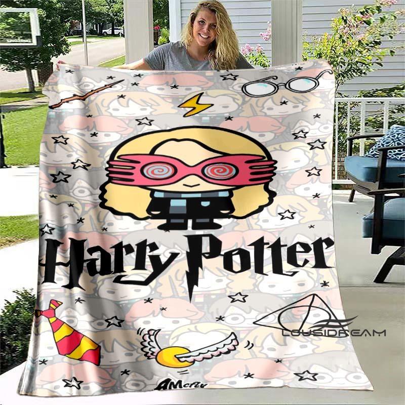 Cute & Kawaii-Style 3D Printed Blanket — Harry Potter Theme: Warm and Cozy Flannel Throw. Perfect for Bedrooms, Sofas, Beds, Sea