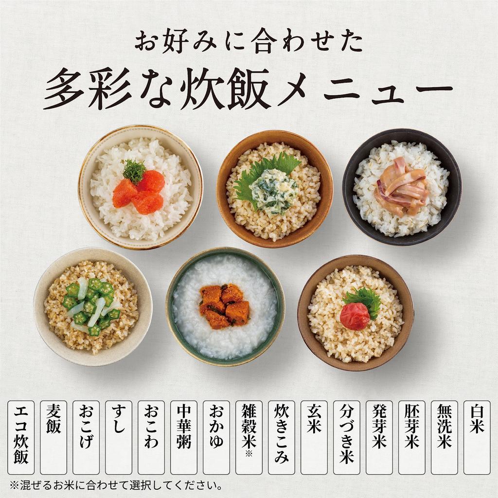 Mitsubishi Electric Rice IH Made in Black Black Cooker, 5.5-cup, Type, Japan, Hon-Charcoal Kamado, Brand Hojun-taki, Pearl, NJ-AWA10-B,