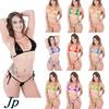 Jp Женский привлекательный блестящий бикини с микро-халтером + купальник-стринги