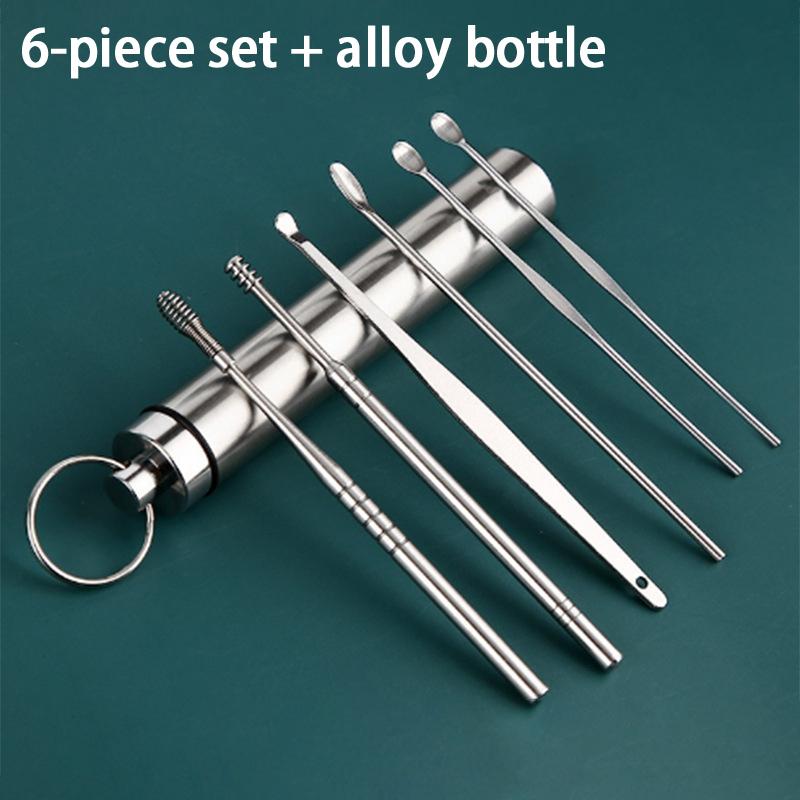6PCS Ear Cleaning Tool Set Ear Cleaner Spoon Kit Health Care Earpick for Efficient Wax Removal for Adults and Kids