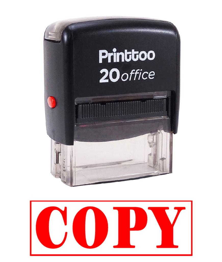 Printtoo Self Inking COPY Rubber Stamp Office Stationary Custom Stamp-Black