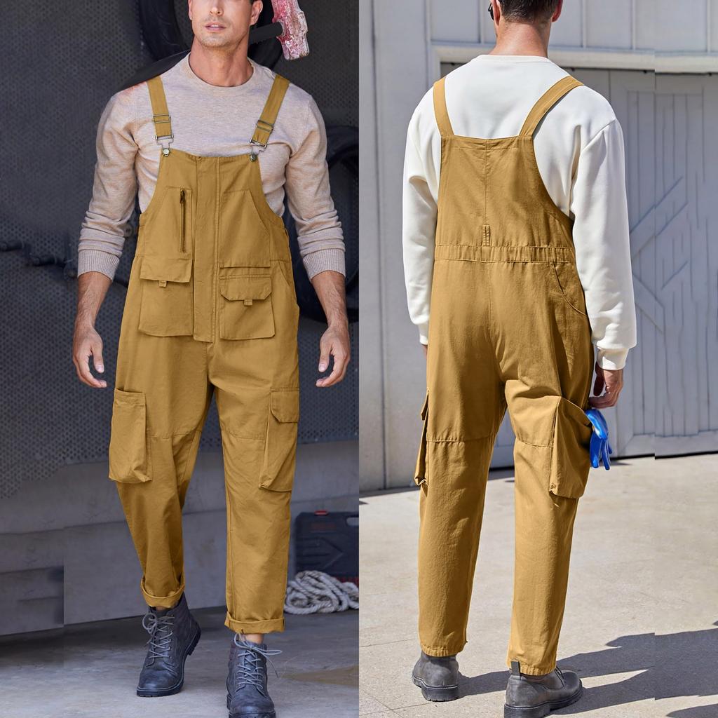 Men Overalls Bib Overall For Mens Work Dungarees Unisex Workwear Romper Oversized Jumpsuit