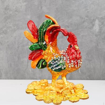 Фигурка цыпленка шкатулка для украшений животное настольный декор украшение безделушка