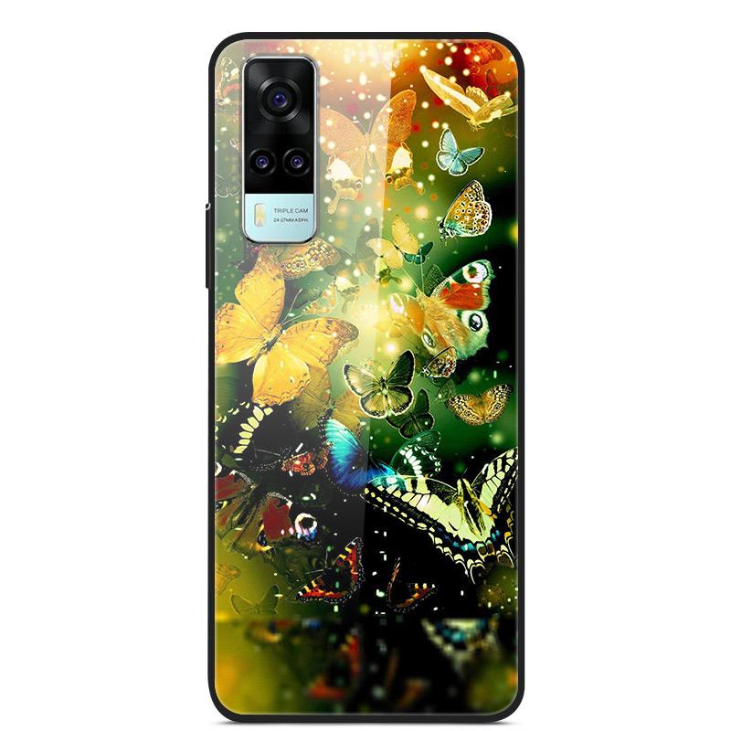 Tempered Glass Case For Vivo Y31 Y51 Case Soft Silicome Bumper For Vivo Y51 Y31 Phone Case Hard Glass Back Cover Y 31 Y 51 Funda