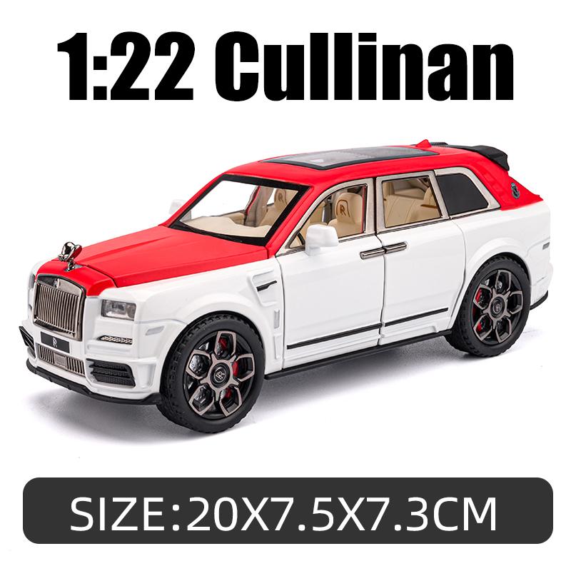 1/22 масштаб Cullinan SUV, литая под давлением модель автомобиля, игрушечный автомобиль с откатным механизмом, звуком и светом для детей, коллекция подарков для мальчиков и девочек