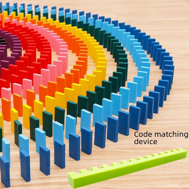 Children's Educational Wooden Dominoes and Building Blocks Set - Standard Competition Grade