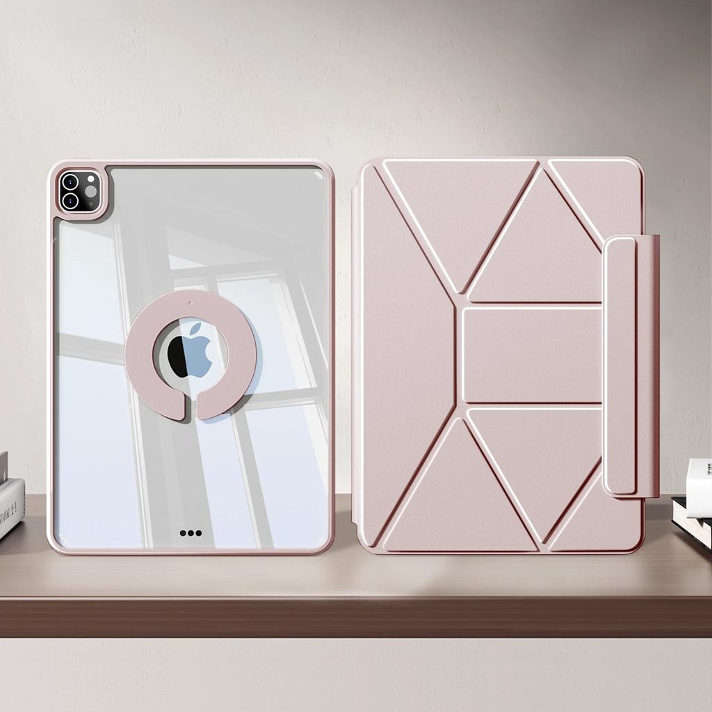 ZOYU для iPad 10/11-го Повышающая подставка-чехол, Магнитная прозрачная задняя крышка iPad Pro 11 12.9 Air 4/5-го 13 Mini 6/7