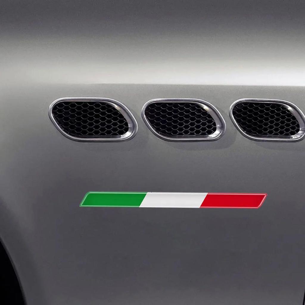 Italian Flag Sticker for Car, Truck Decor Sticker, 3D Car Bumper Decal, Car Window Adhesive Graphic Bike Truck