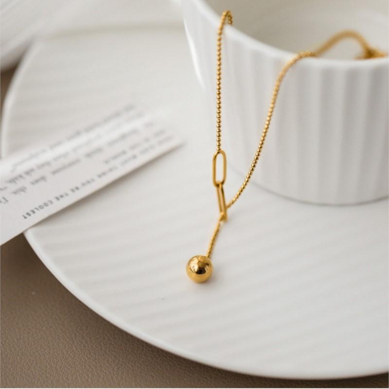 ANENJERY Круглая цепочка из бисера, длинные ожерелья с кисточками для женщин, простые аксессуары для ключиц, ювелирные изделия для девочек, подарок