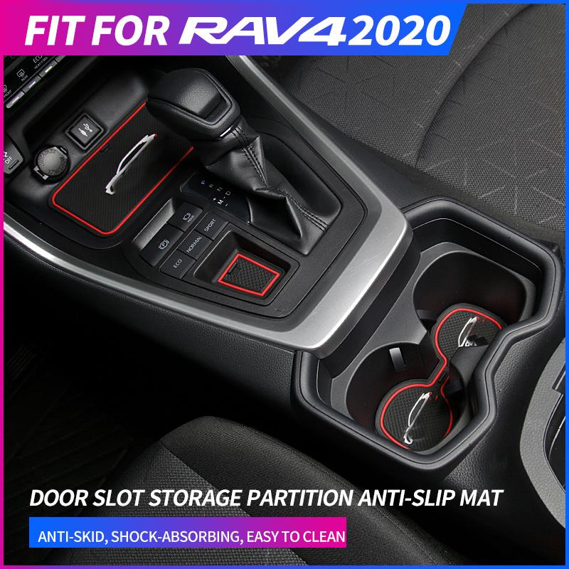 Коврик для дверных прорезей, противоскользящая резиновая подушка для двери автомобиля, красная подушка для слота для ворот для Toyota