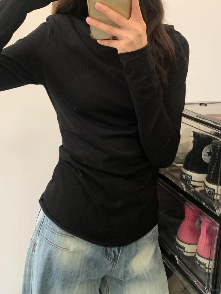 Приталенный кардиган с защитой от солнца для женщин - Ранневесенний с закатанным краем, повседневный, минималистичный топ с длинным рукавом