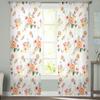 Summer Flowers Plants Green Leaves Watercolor Tulle Voile Curtains for Bedroom Living Room Window Curtain Sheer Organza Drapes