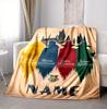 Custom Name Hogwarts House Flannel Blanket Throw Blanket Soft Warm Sofa Bed Decor Unique Gift