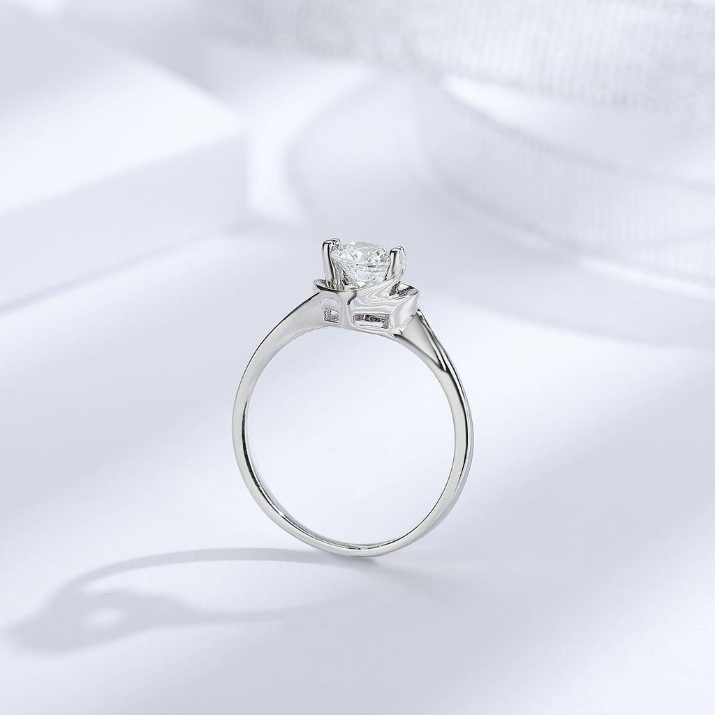 Кольцо Beloved из стерлингового серебра 925 пробы, женское, элитное, в форме сердца, с 50-конечным бриллиантом, легкое, роскошное, в стиле Love Ins, один бриллиант на указательный палец