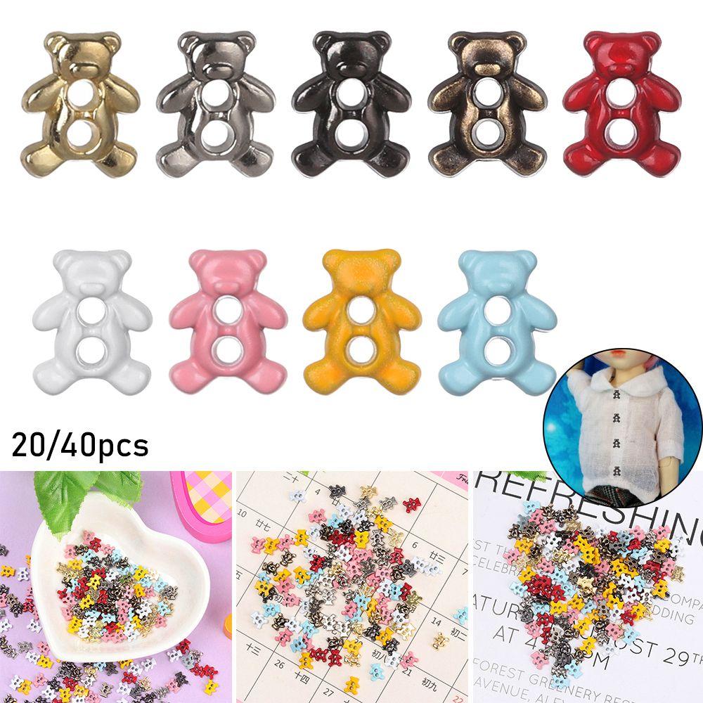 Craft Bear Pattern Decoration DIY Doll Clothes Mini Buttons Clothing Sewing Buckle Metal Buckles