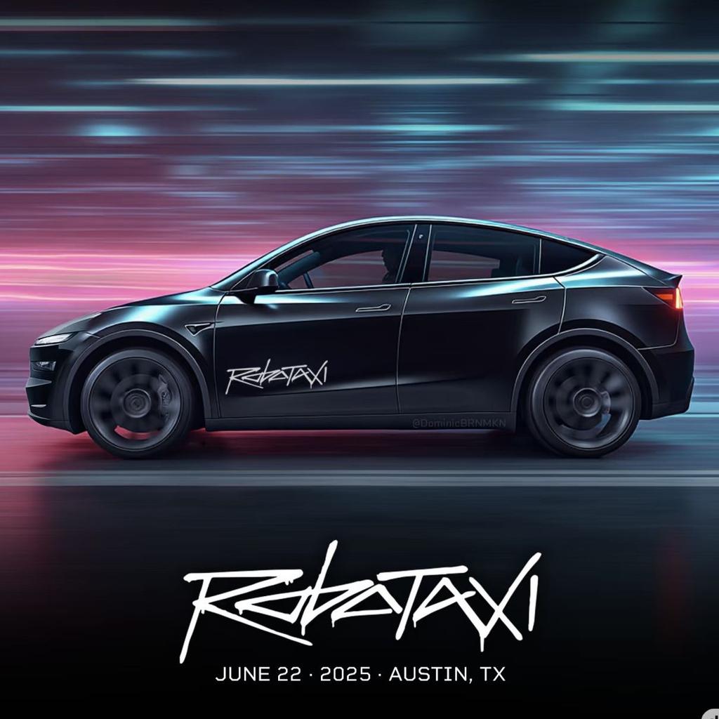 Подходит для наклейки Tesla Robotaxi, наклейки для автономного вождения