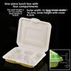 Plastic Disposable Lunch Box with Compartments - 3, 4 Grid Options for Takeaway, Bento, or Fast Food | Free Shipping