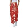 Женские повседневные модные рождественские принтованные повседневные брюки спортивные брюки длинные брюки брюки с эластичной резинкой на талии