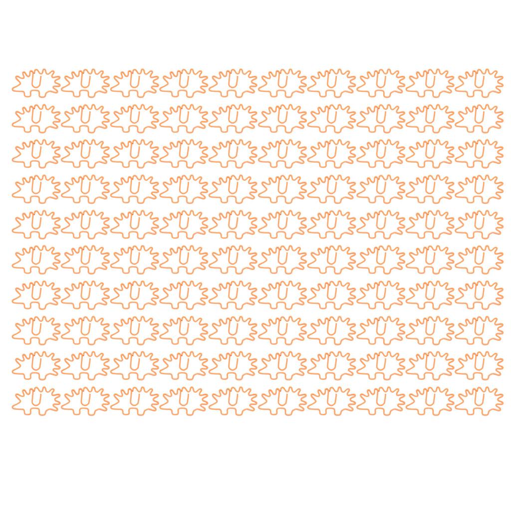 100 шт. скрепок для бумаги, портативные мини-сладкие скрепки в форме ежа, нержавеющие, гальванизированные металлические скрепки для бумаги для F