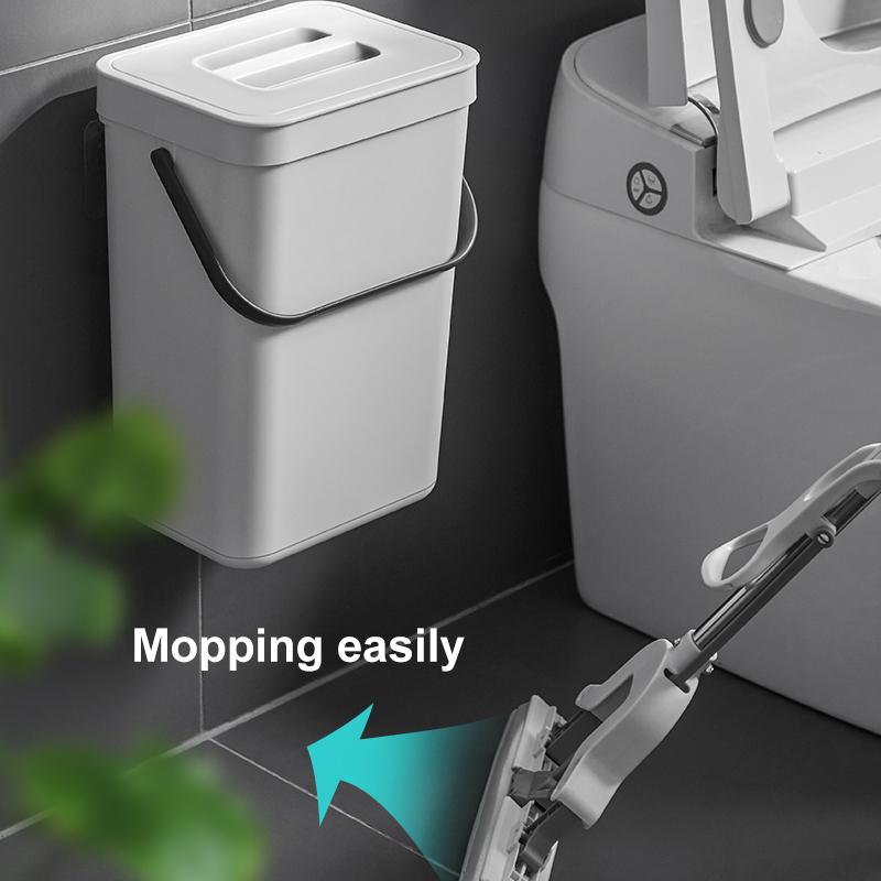 Настенный мусорный бак для ванной комнаты с крышкой, мусорное ведро, подвесное ведро для унитаза, мусорное ведро для хранения, мусорные баки, держатель контейнера для мусора