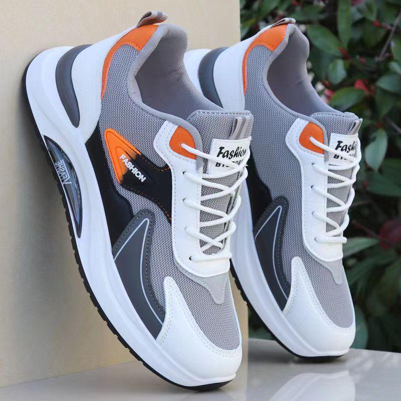 Autumn men's shoes waterproof leather shoes men's lightweight sports shoes soft sole casual running shoes dad shoes