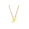 Celine Alphabet Series Minimalist Letter P Brass Necklace Unisex necklace 46N0P6BRA-35OR
