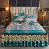Летняя юбка-кровать цельное кружевное покрывало в стиле принцессы из ледяного шелка (Комплект из трех частей) Покрывало для машинной стирки