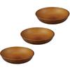 Set of 3 Showa NHhome Round Small 15cm Made In Microwave and Dishwasher Ideal for Outdoor BBQs Plates, (CC), Diameter, Resin, Japan, Safe, (Brown)