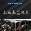 Hand Stitched Suede Leather Car Steering Wheel Cover For Mazda MX-5 MX5 2016-2020 Custom DIY Auto Steering Wheel Case