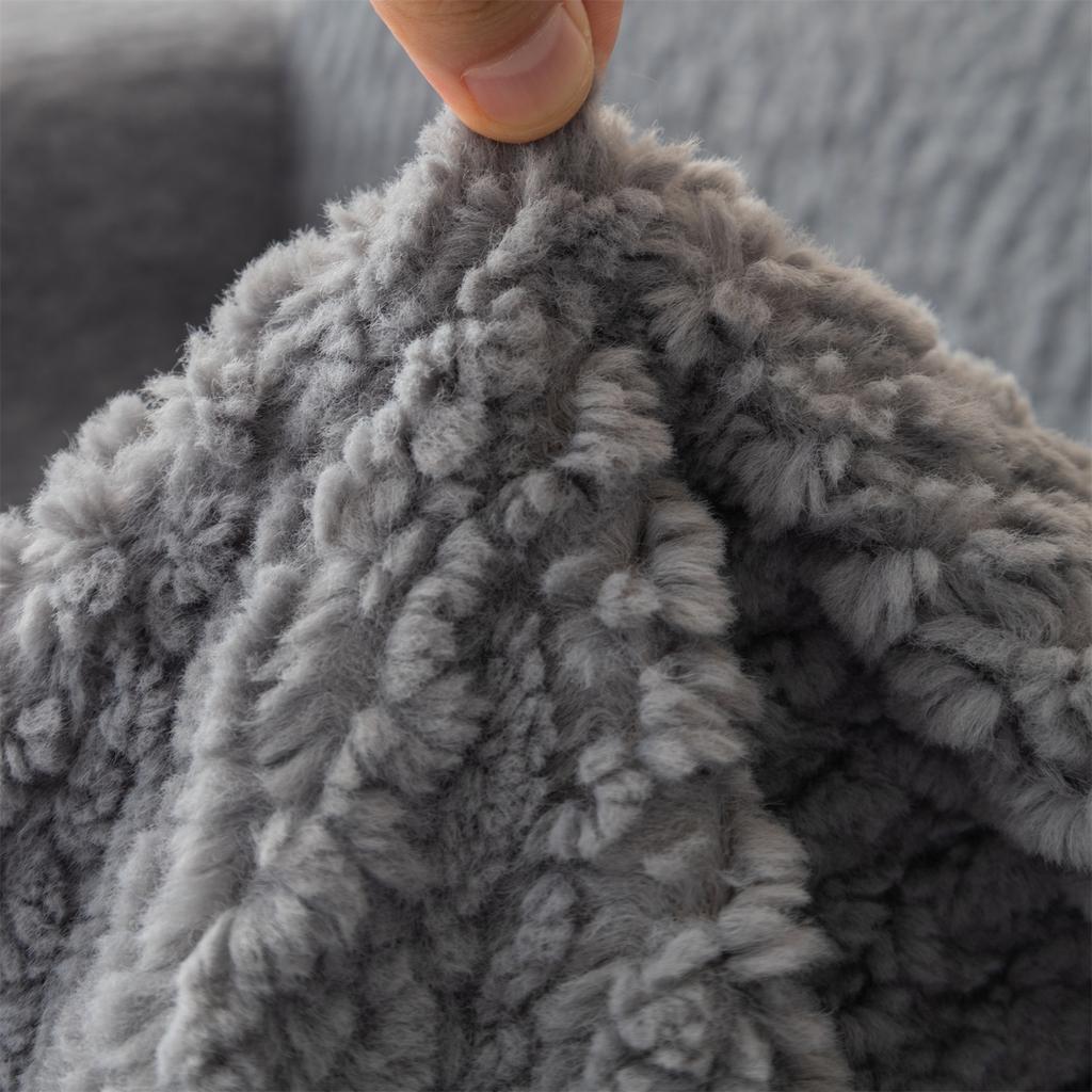 Sherpa Sofa Towel Fuzzy Comfy and Cozy Throw Blankets for Couch Sofa Four Seasons Solid Color Slipcover Multipurpose Blanket