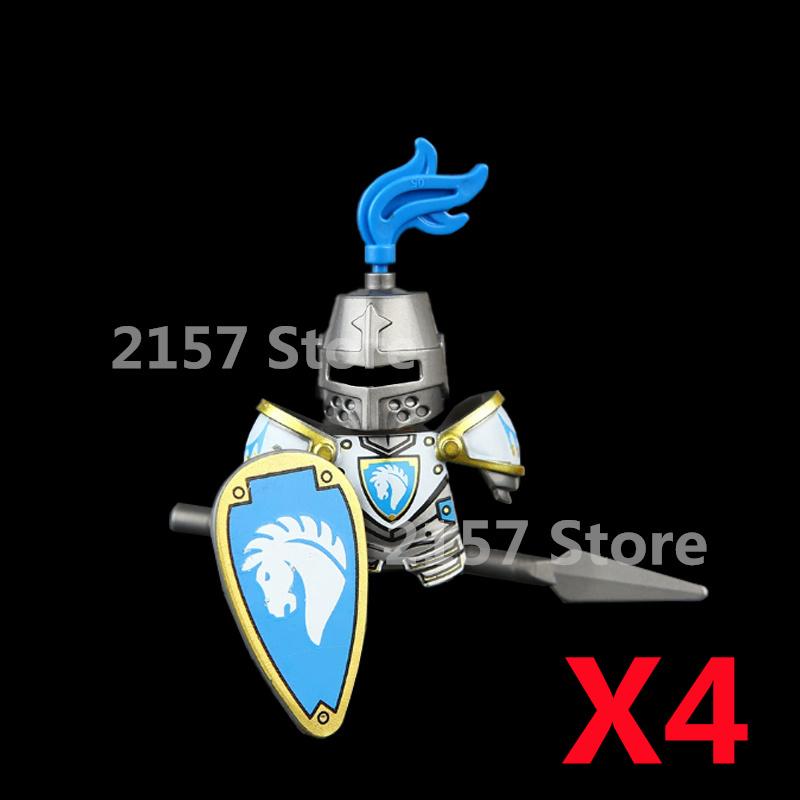 Средневековый Замок Солдат Фигурки Действия Строительные Блоки Дракон Аниме Рыцарь Аксессуар Боевой Конь Ополчение Шлем Щит Игрушка Подарок S015