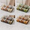 Portable Dried Fruit Tray Candy Storage Box Snack Fruit Tray Nonslip Divided Snack Fruit Tray With Lid Easy To Use