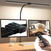 [New for 2025] Hoxhyon LED Clamp-on Desk Lamp, Eye-Friendly, Double Light Source, Wide-Range, Highly Uniform Illumination, Wireless Remote Control,