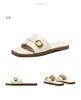 Senda Fashion Straw Women's 26 Summer New Wear Flat Flat Casual Sandals 4EWB8BT6