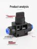 Pneumatic Air Valve Switch PU Tube HVFF Hand Valve Quick Connector 4/6/8/10/12mm