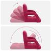 Adjustable Floor Chair Burgundy Velvet