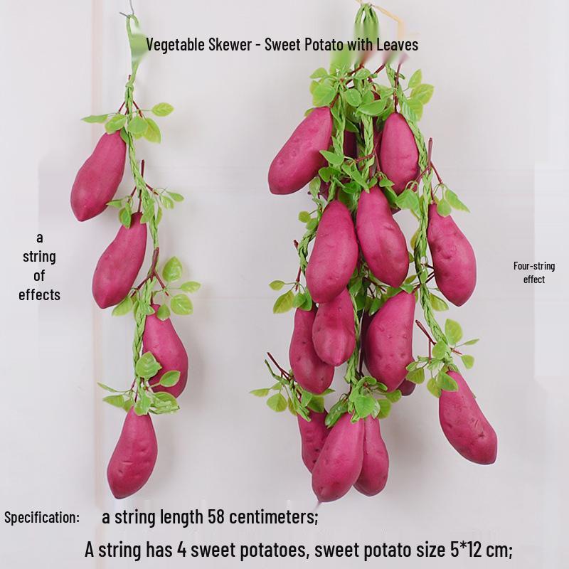 Farmhouse Hanging String Vegetables with Chili, Potato, Corn, Garlic & Peanut Model for Restaurant Courtyard Decor