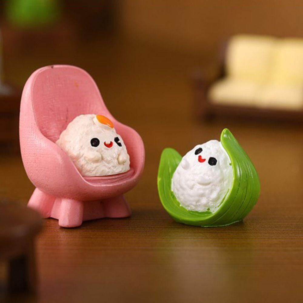Resin Crafts Cute Zongzi Miniatures Handmade Micro Landscape Ornaments Bonsai Decor