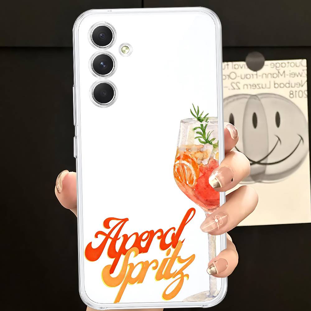 New Hot Fashion Spritzs Aperols HD Clear Transparent Phone Case For Samsung Galaxy A52,A12,A51,S24,S23,S22ULTRA,S21 Edge,S20LITE