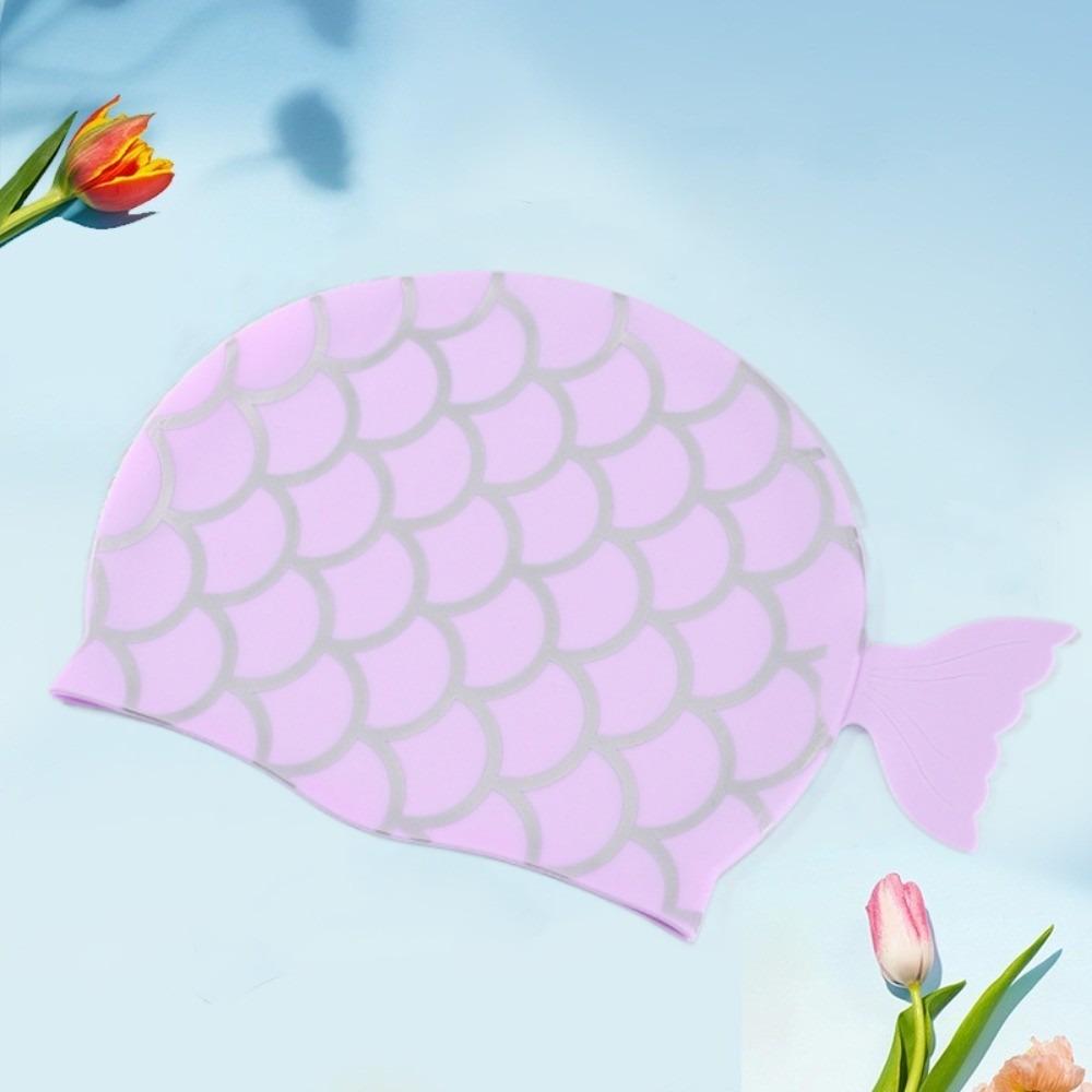 Waterproof Children Swimming Cap Soft Silicone Swim Pool Hat Girls Swim Hat  Children