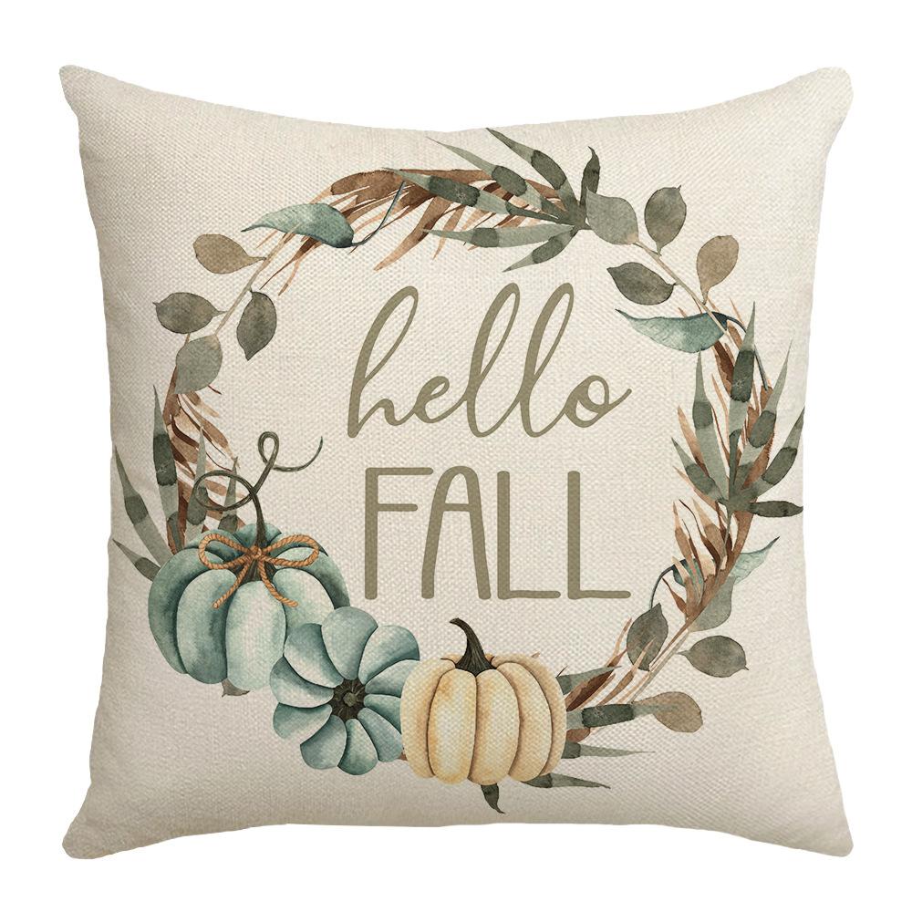New Thanksgiving Throw Pillow Cover Pumpkin Truck Garland Harvest Festival Farm Party Decorative Throw Pillow Cover